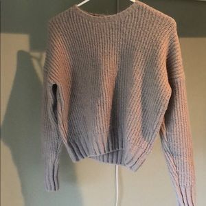 Gray crop sweater